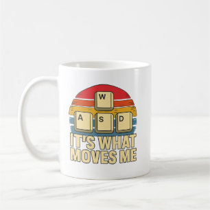 Mug Touches de jeu rétro WASD drôle design pour joueur