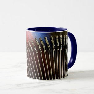 Mug Touches de machine à écrire vintages (rouge/bleu)