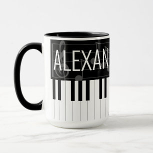 Mug Touches de piano avec nom