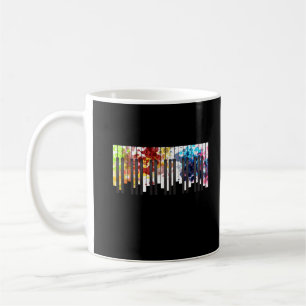 Mug Touches de piano colorées Musique Lover Pianiste