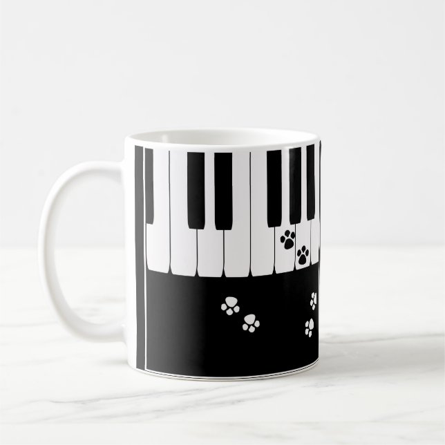 Mug Touches de piano et pattes de chat (Gauche)
