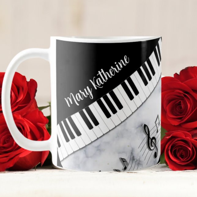 Mug Touches de piano personnalisées Whimsical (Créateur téléchargé)