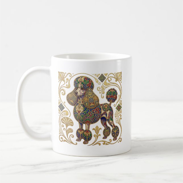 Mug Touches Dorées : Poodle de la Sécession Viennoise (Gauche)