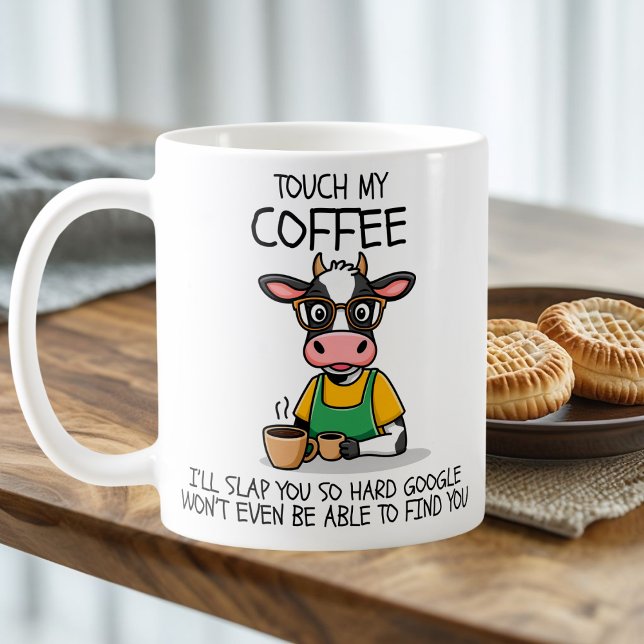 Mug Touchez Mon Café Je vous gifle tellement dur Heife (Créateur téléchargé)