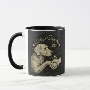 Mug Toujours ensemble" Vintage Dog Friendship