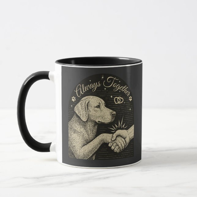 Mug Toujours ensemble" Vintage Dog Friendship (Gauche)