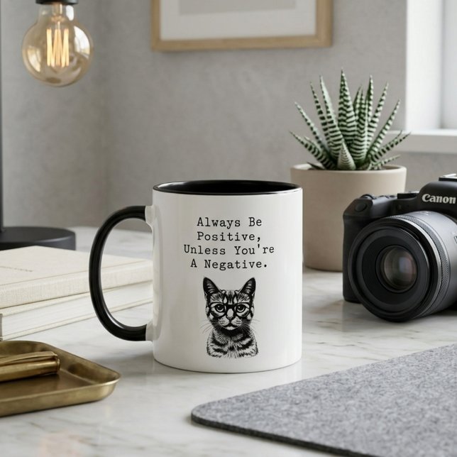 Mug Toujours être positif Humour de professeur de math (Créateur téléchargé)