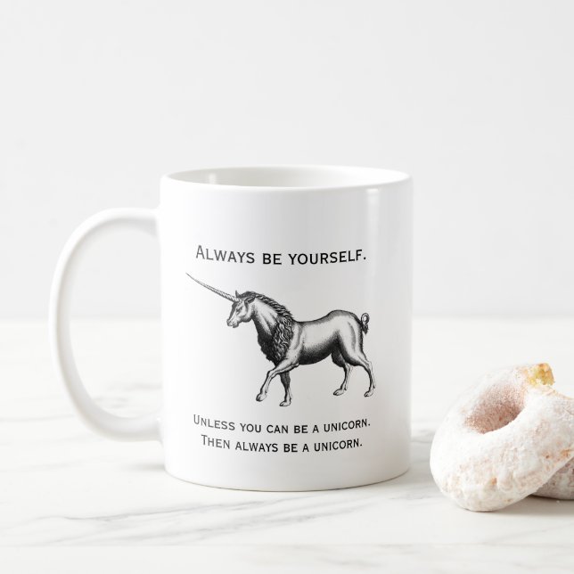Mug Toujours être une licorne (Avec donut)