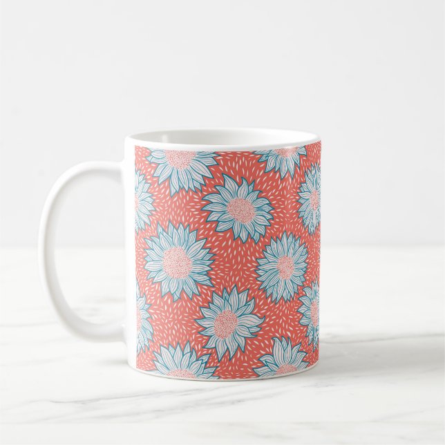 Mug Toujours les fleurs de soleil rouge (Gauche)