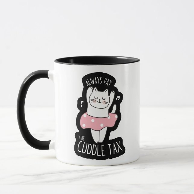 MUG TOUJOURS PAYER LE CUDDLE TAX CUTE PUPPY (Gauche)
