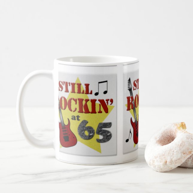Mug Toujours Rockin' à 65 ans (Avec donut)