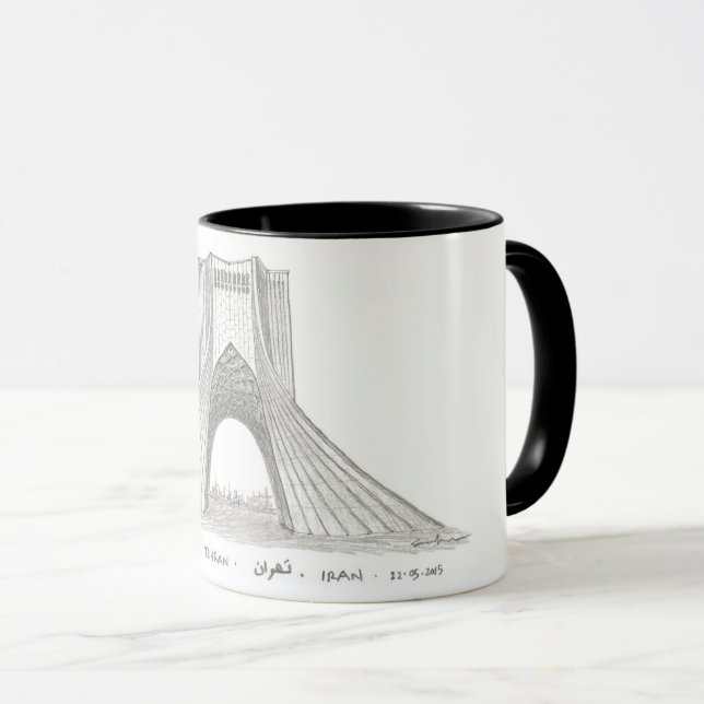 Mug Tour Azadi, Téhéran, Iran (Devant droit)