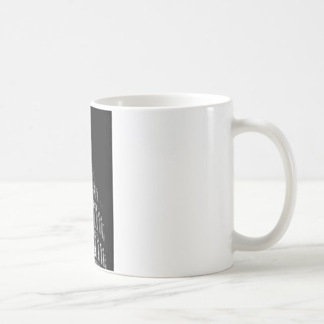 Mug Tour blanche noire de Pise Italie (Droite)