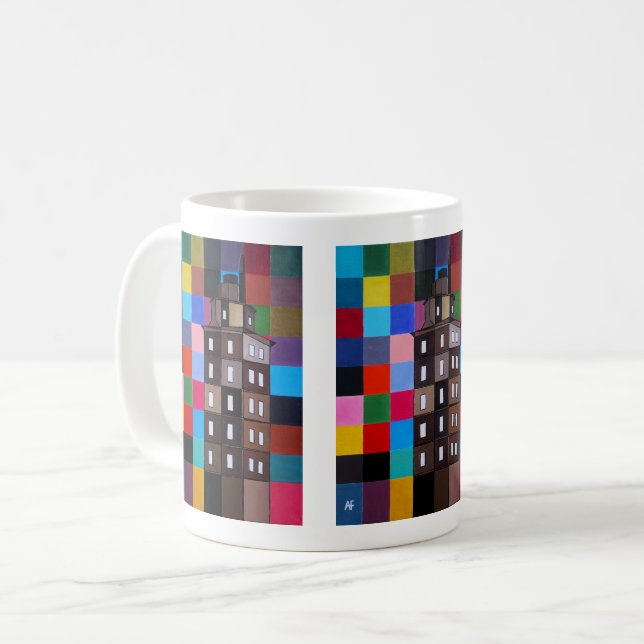 Mug Tour de Hercule Peinture Abstraite par Alfred Fox (Devant gauche)