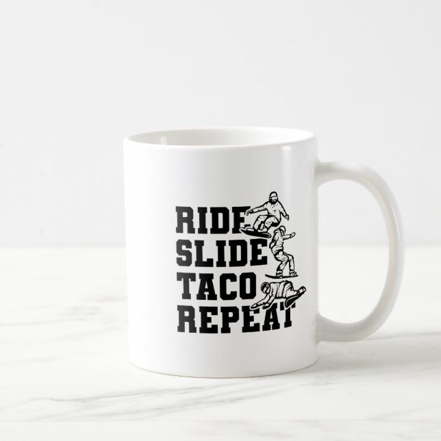 Mug Tour Diapositive Taco Répéter Snowboarder Snowboar (Droite)