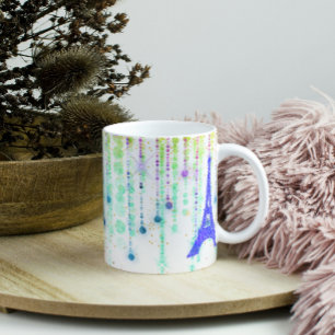 Mug Tour Eiffel Bleue et Etoiles