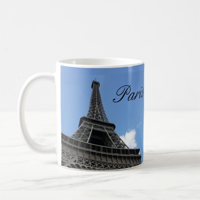 Mug Tour Eiffel, Ciel bleu, Paris, France (Gauche)