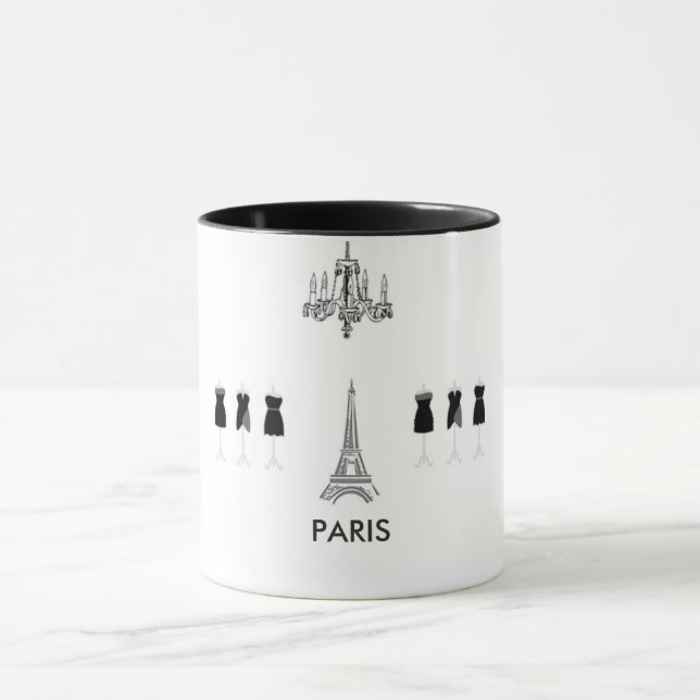 Mug Tour Eiffel Noir & Blanc Paris Musique à thème (Centre)