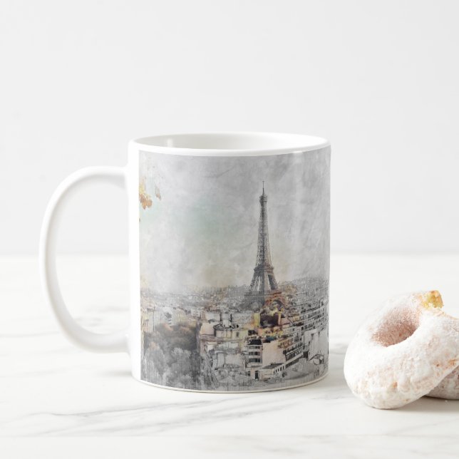 Mug Tour Eiffel. Paris, France (Avec donut)