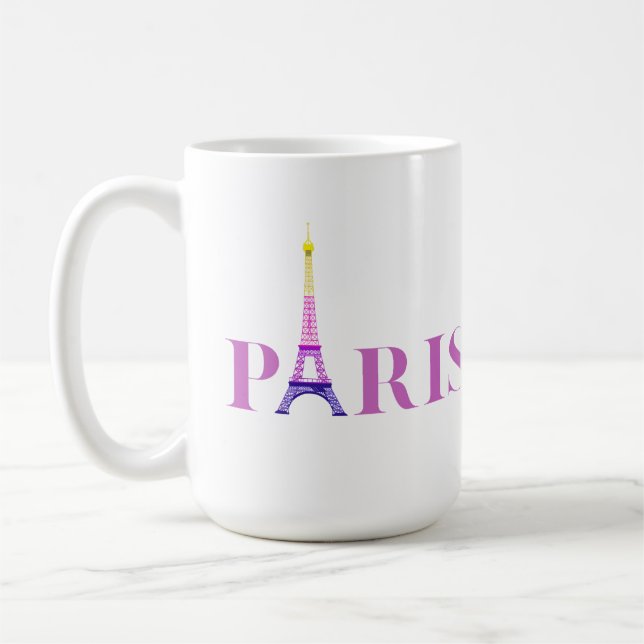 Mug Tour Eiffel-Paris-Vibrant et Coloré- (Gauche)