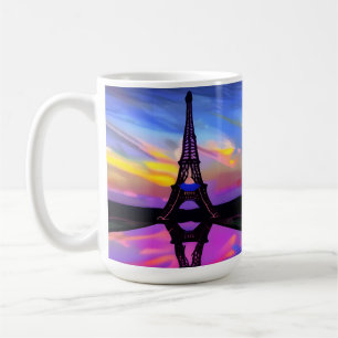 Mug Tour Eiffel Pittoresque Au Coucher Du Soleil