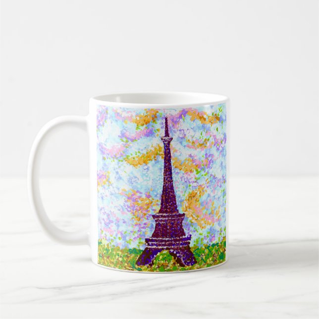 Mug Tour Eiffel Pointillism Paysage de printemps (Gauche)