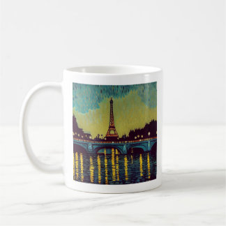 Mug Tour Eiffel, tableau de Paris dans le style de Van