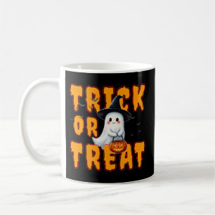 Mug tour ou friandise halloween mignon fantôme citroui