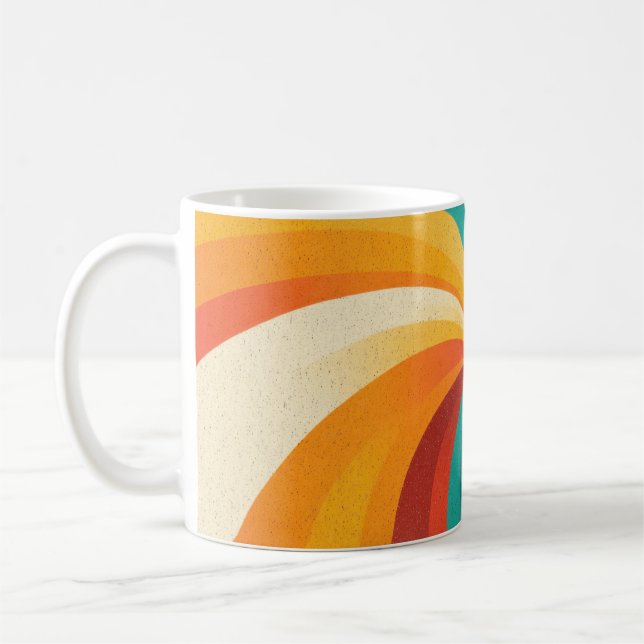 Mug Tourbillon de couleurs rétro – Fond abstrait vinta (Gauche)