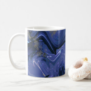 Mug Tourbillon de Galaxie Bleu Motif Cosmique Abstrait