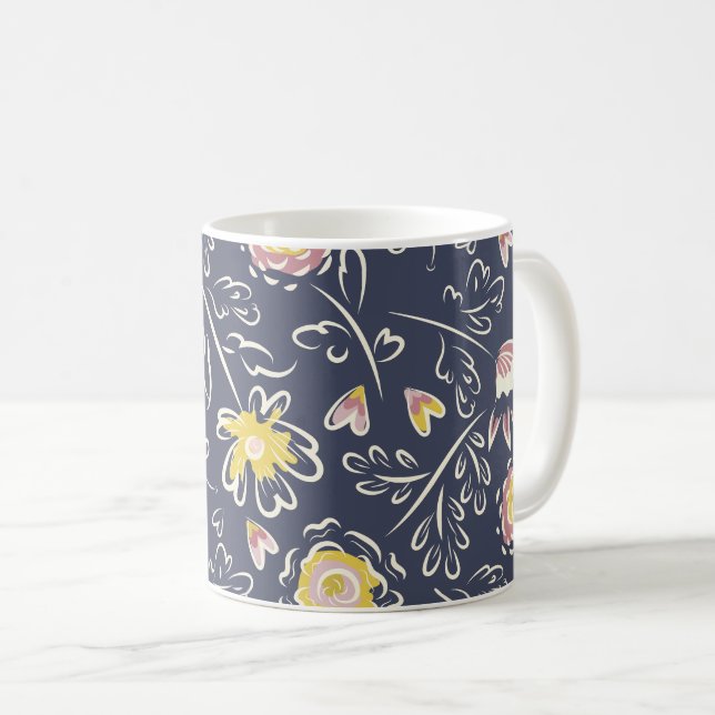 Mug Tourbillon floral (Devant droit)