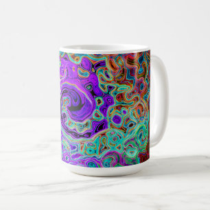 Mug Tourbillon Liquide Abstrait Rétro Coloré Violet