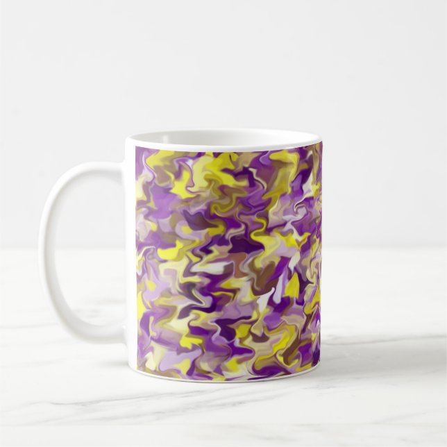 Mug tourbillon violet jaune 325ml (Gauche)