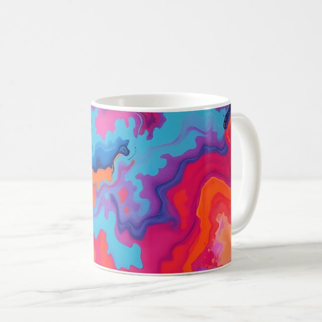 Mug Tourbillonnement abstrait (Devant droit)