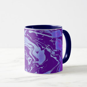 Mug Tourbillons abstraits bleu violet ultra-violet
