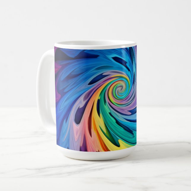 Mug Tourbillons multicolores (Devant gauche)