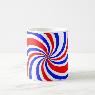 Mug Tourbillons rouges, blancs et bleus
