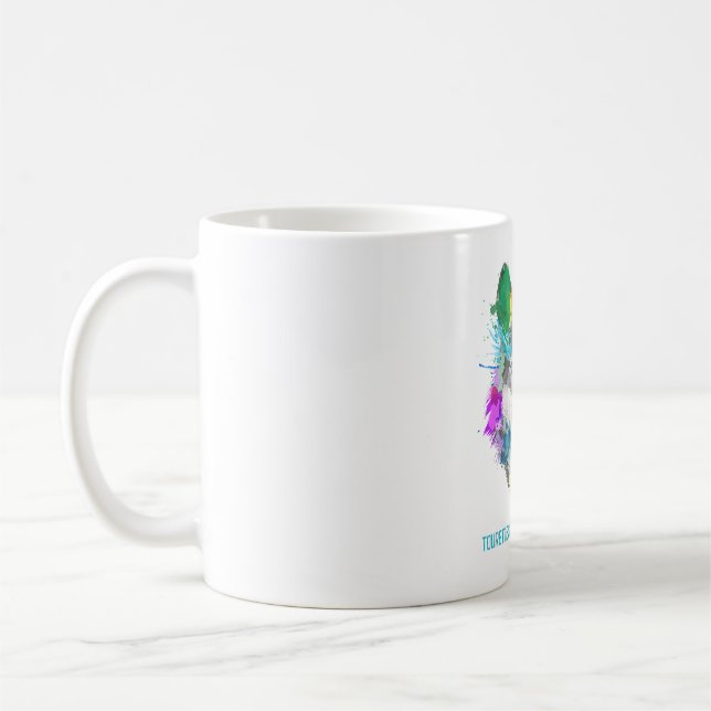 Mug Tourette's Syndrome Awareness Ribbon Support Cadea (Gauche)