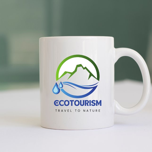 Mug Tourisme écologique Voyage à Nature Mountain Water (Créateur téléchargé)