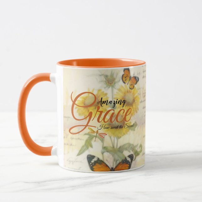 Mug Tournedos Rossini Tournesols et papillon   (Gauche)