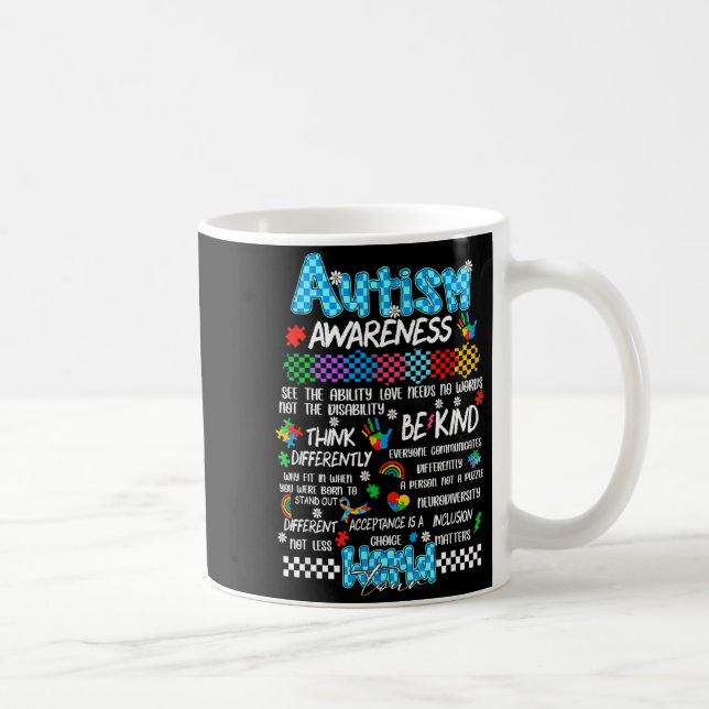 Mug Tournée mondiale de sensibilisation à l'autisme Sp (Droite)