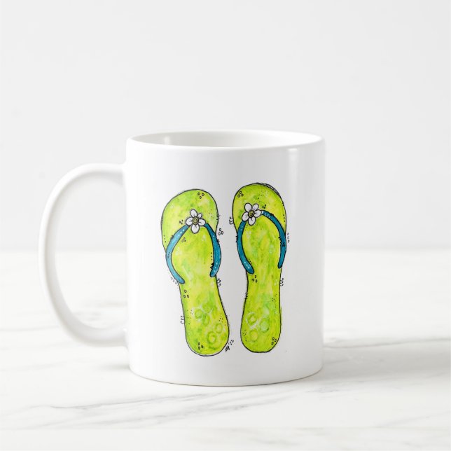 Mug Tournes blanches mignonnes (Gauche)