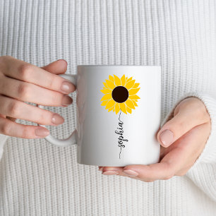 Mug Tournesol Anniversaire Fête Cadeau Ses Femmes Fill