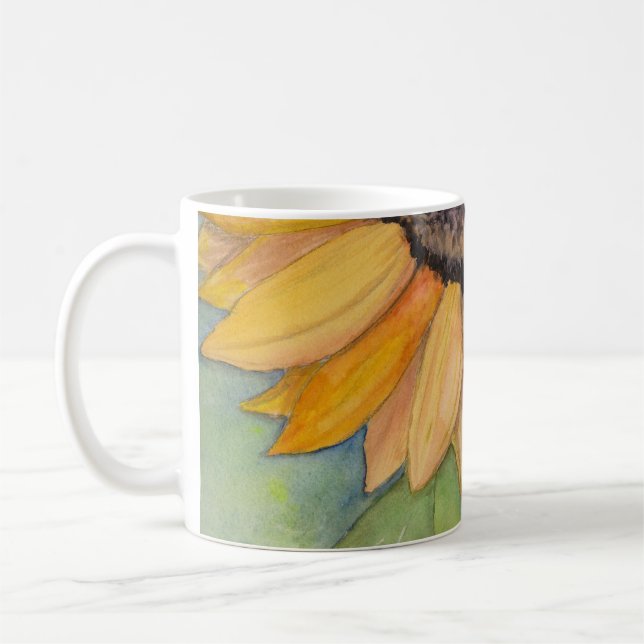 Mug Tournesol aquarelle (Gauche)