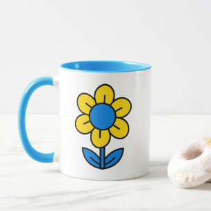 Mug Tournesol bleu et jaune