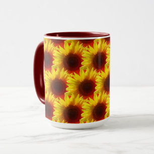 Mug Tournesol - Coupe Sunshine Jaune Rouge