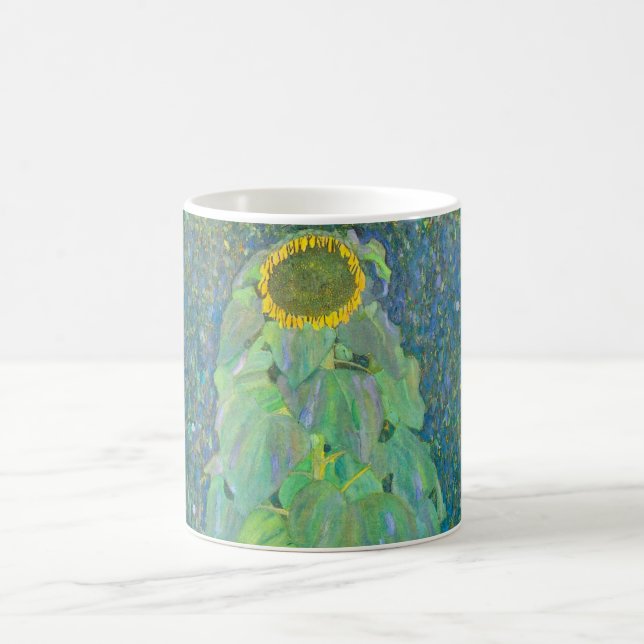 Mug Tournesol de Klimt, Fleurs Vintages Art Nouveau (Centre)