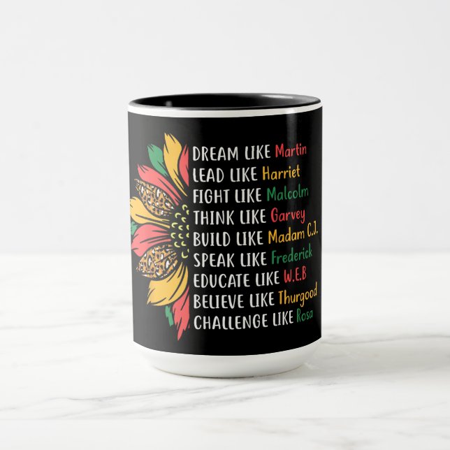 Mug Tournesol de l'héritage : Rêver, Diriger, Croire   (Centre)