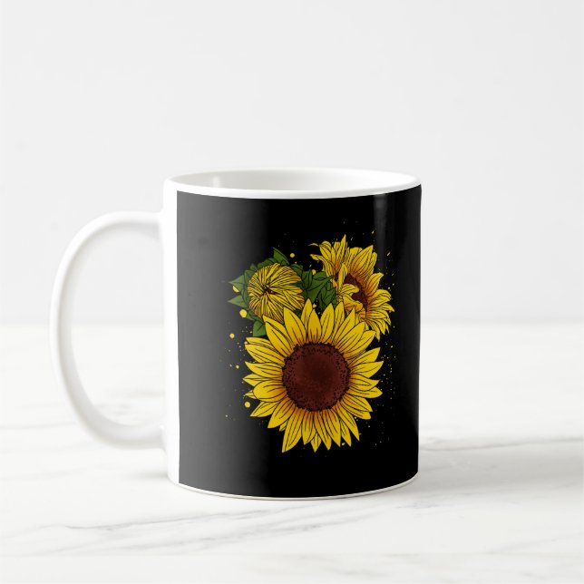 Mug Tournesol Dessin Jote Fleur Jardinage (Gauche)