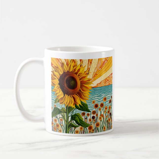 Mug Tournesol et citation (Gauche)